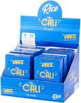 Cali by VIBES Premium Pre-Rolled Rice Cones with 1/2 Gram Capacity, Pack of 8 with 20 Cali's per Pack, Wide Cylindrical Shape, Hand-Rolled Cones, Slow-Burning Paper with Unique Blends