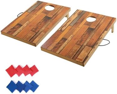 TIANNBU Solid Wood Waterproof Cornhole Set – Two 2'x4' Regulation Size Cornhole Boards, 8 Cornhole Toss Bags, Perfect for Backyard Outdoor Indoor Family Party Wedding