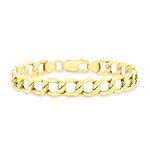 PDTXCLS Eternity 9ct Gold Mens 8.5'' Curb Bracelet