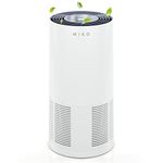 MIKO Air Purifier For Home Medical Grade H13 True HEPA Air Cleaner For Asthma, Viruses, Smoke, and Allergies, Removes 99.97% of Particles at 2.5 Microns, Covers 970 Sqft With PM 2.5 Air Quality Indicator, 25db Sleep Mode, White