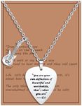 COTATI Taylor Quotes Guitar Pick Necklace, Eras Tour Outfits Jewelry Accessories Inspired Fans Gift Merch, 50cm(19.7in)+6cm(2.4in), Stainless Steel, No Gemstone, Silver