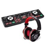 DJ Controller Bundle - USB DJ Controller with 2 Decks, Audio Interface, Touch Capacitive Jog Wheels, DJ Headphones – Numark DJ2GO2 Touch and HF175