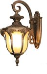 Kiyah Lights B22 Holder Cast Aluminium Antique Gold Finished Standard Traditional Wall Light