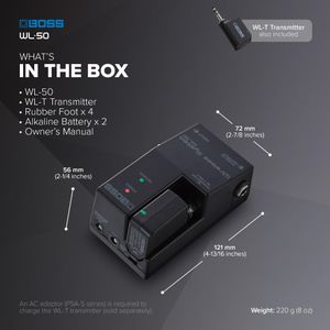 BOSS WL-50 Guitar Wireless System – Compact Plug-and-Play