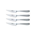 Global GTF-4001-4 Piece 4pc Steak Knife Set, 4 Pack, Stainless Steel