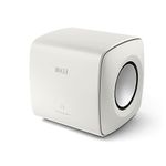 KEF KC62 Uni-Core Force-Cancelling Compact Subwoofer, Mineral White (1000W)