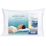Mediflow Original Fibre Water Pillow – Adjustable Neck Support, Orthopaedic, Waterbase Cushioning – Side, Back & Front Sleepers (Single)