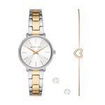 Michael Kors Pyper Two-Tone Stainless Steel Watch and Jewelry Gift Set (Model: MK1041)