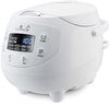 Yum Asia Panda Mini Rice Cooker With Ninja Ceramic Bowl and Advanced Fuzzy Logic (3.5 cup, 0.63 litre) 4 Rice Cooking Functions, 4 Multicooker functions, LED display, 220-240V (Arctic White)