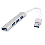 Tec-Digi USB 3.0 Hub Aluminum Alloy 4-Port Adapter, Ultra Slim Data USB Hub, for Laptop Mac Pro, Mac mini, Surface Pro, XPS, PC, Flash Drive, Mobile HDD