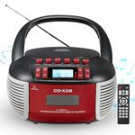 DGXWLLW CD and Cassette Player Combo Boombox with Bluetooth & FM Radio