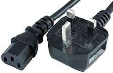 PRO ELEC PEL00095 2m UK Mains Plug to IEC C13 Socket Lead, 10A, Black