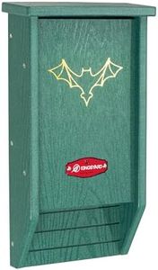 Kingsyard Recycled Plastic Bat Houses for Outdoors - Single Chamber Bat Box, Perfect Design to Attract Bats, Durable & Easy to Install for Backyard, Green