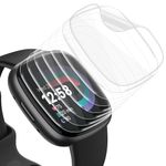 ZZL 8 Pack Screen Protector for Fitbit Versa 4 / Fitbit Versa 3 / Fitbit Sense 2 / Fitbit Sense, Scratch-Resistant Bubble-Free Self-Healing Soft TPU Film, HD Clear