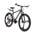 TRIOBLADE 27.5 Inch Mountain Bike 3 Spoke Wheels Mountain Bicycle 21 Speeds Shimano Disc Brake Bike 17.5 Inch Lightweight Aluminium Frame Bicycle for Adult Men Women (Black & Red)