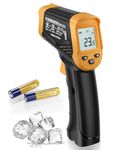 Eventek Infrared Thermometer Gun -50 ° C ~ 600 ° C, Non-Contact Laser Temperature Gun for Cooking, Pizza Oven, Fridge, Infrared Thermometer with Adjustable Emissivity, LCD Screen