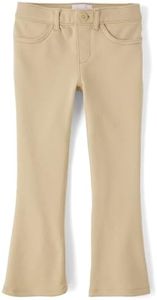 The Children's Place Girls' Uniform Ponte Flare Leg Pants, Sand