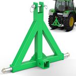 3 Point Trailer Hitch Receiver Category 1 Tractors 2" Heavy Duty Tow Drawbar Adapter Compatible for BX Kubota, John Deere, NorTrac, Kioti, Cat, Yanmar (Green)