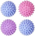 Bienstylife Reusable Laundry Dryer Balls - Eco Friendly Fabric Softener Alternatives Soften and Fluff Laundry Wrinkle Release(Set of 4 Random Color)