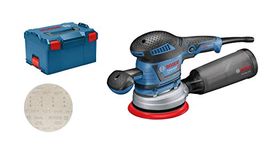 Bosch Professional Random Orbit Sander GEX 40-150 (incl. Auxiliary Handle, dust Box, Sanding disc Dia. 150 mm, M480 net Sanding Sheet, Extraction Adapter, in L-BOXX 238)