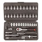 Force 2462 Socket Combination Set DIY Repair Tool Kit (Blue, 46-Pieces)