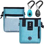 STMK Dog Treat Pouch Dog Clicker Training Kit, Dog Training Treat Pouch Dog Clicker for Training, 3 Ways to Wear Easily Carries Treat Pouches for Pet Training (Light Blue)