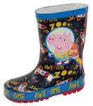 Peppa Pig George Pig Astronaut 3D Rubber Wellington Boots 6 UK Child Navy