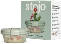 STOJO Collapsible Bowl - Translucent 36oz - Reusable Silicone Bowl (Translucent Sage Green)