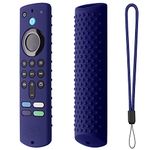 Dealfreez Silicone Cover Case Compatible with Fire TV Stick 3rd Gen 2021 Remote Full Wrap Remote Cover with Lanyard (D-Blue) [Remote NOT Included]