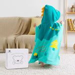 Bebamour Baby Bath Towels, Baby Super Soft Cotton Receiving Blanket, Baby Hooded Towel Kids Hooded Beach Towel for Boys Girls, Machine Washable, 25"x 23" (Green)