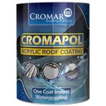 Cromar Grey Cromapol Acrylic Fibre Reinforced Roof Coat Sealant Paint 4 x 5Kg