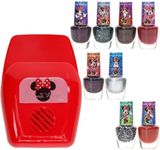 Townley Girl - Disney Minnie Mouse Non-Toxic Peel-Off Water-Based Safe Nail Polish Set with Nail Dryer for Kids, AA Batteries Not Included, Ages 3 and Up