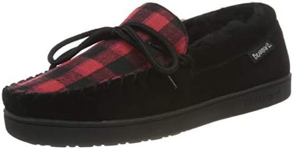 Bearpaw Men's Moc II Mule, Schwarz Kariert, 7.5 UK