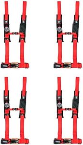 Pro Armor A114220RD Red 4 Point Harness 2" Straps 4 Pack