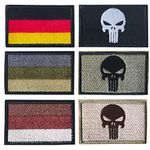 Germany Flag Woven Patch German Flags Patches Pride Clothes Moral Backside Tactical Patches Hook and Loop Attach for Military Uniform Tactical Bag Jacket Jeans Team Backpack Hat