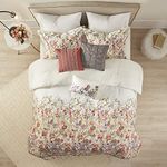 Madison Park All Season, Hypoallergenic, Soft Set, Matching Sham, Bed Skirt, Decorative Pillow, Cotton, Multicolor, King