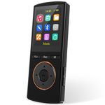 MP3 Player, Safuciiv 64GB MP3 Players, HiFi Lossless Audio Quality, with Bluetooth 5.2, One Click Recording, FM Radio, Premium Audio Experience for Music Enthusiasts, Earphones Included, Deep Black