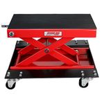 Extreme Max 5001.5059 Wide Motorcycle Scissor Jack with Dolly - 1100 lbs.