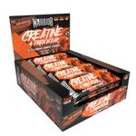 Warrior Creatine + Protein Bars – Low Carb Snack, Oat Based Flapjack Bar, Increase Physical Performance, 12 x 75g (Salted Caramel Brownie)