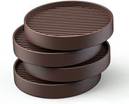CasterMaster Non Slip Furniture Pads for Hardwood Floors - 4x4 Brown Round Rubber Feet for Furniture - Anti Slip Couch Stoppers to Prevent Sliding - Floor Protectors (Set of 4)
