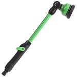 STYDDI Heavy Duty Watering Lance with Pivoting Head, Metal Garden Hose Spray Lance with Thumb Flow Control, 18 Inches Garden Nozzle Sprayer with 9 Patterns, Green