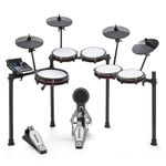 Alesis Nitro Max Kit 10 Piece Electric Drum Kit with Quiet Mesh Pads, 10" Dual Zone Snare, Bluetooth, 440+ Sounds, Drumeo, USB MIDI, Kick Pedal