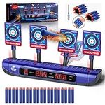 Lehoo Castle Nerf Target, Electronic Shooting Target for Nerf Gun, Digital Auto Reset Scoring Nerf Gun Target with 20 Refill Darts & 2 Wrist Bands, Gift Toy for Boys & Girls Aged 6+