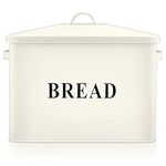 Herogo Bread Bin, Extra-Large Metal Bread Box for Kitchen, Vintage Tall Bread Holder with Lid, Space Saving Bread Storage Bins for Countertop, Holds 2 Loaves, 33x24.5x19 cm