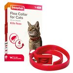 Beaphar | Flea Collar for Cats | Long-Lasting | Kills Fleas for up to 4 Months | Collar Escape Safety Mechanism | Veterinary Medicine | For Cats over 6 Months| 1 x 35cm Red Collar