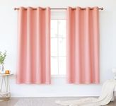 GREEN DECOR - Waterproof & Sun Blockage Top Style SS Eyelet Windproof Room Darkening Window/Door Curtains for Bedroom,Living Room,Balcony Indoor&Outdoor Curtain (Pink, 4.5X11.5 Feet) 1 Piece