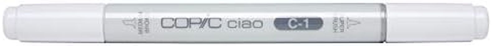 COPIC Ciao Coloured Marker Pen - (C-1) Cool Gray No.1, For Art & Crafts, Colouring, Graphics, Highlighter, Design, Anime, Professional & Beginners, Art Supplies & Colouring Books