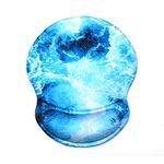 Meffort Inc Ergonomic Mouse Pad with Wrist Rest Support Pad for Office School - Ocean Waves