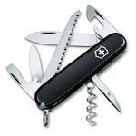 Victorinox Swiss Army Camper Pocket Knife (Black) - One Size