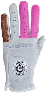 Shocker Funny Golf Glove Men’s - Golf Accessories for Men, Adult 100% Cabretta Leather White Golf Gloves with Extra Grip, Shocker Fun Mens Gag Gift, Left or Right Hand, Small to XXL Sizes